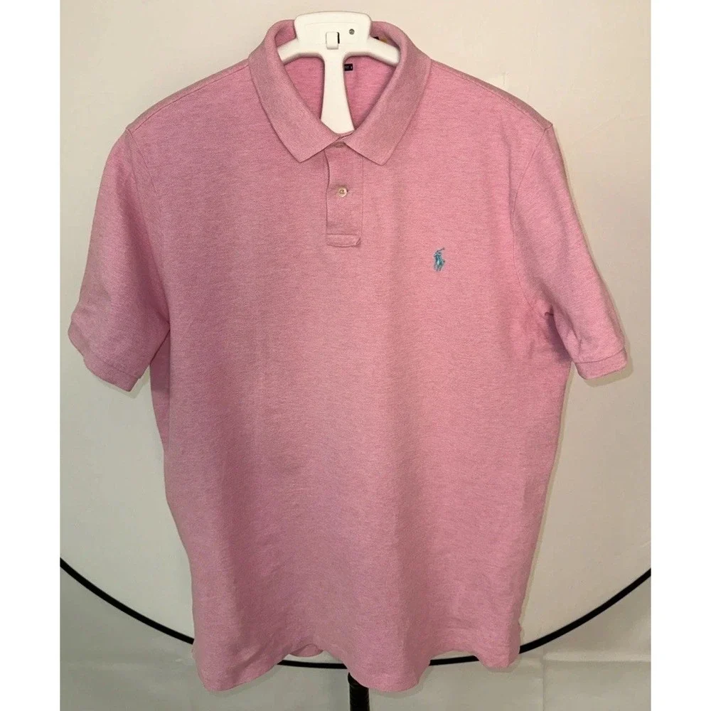 Polo Ralph Lauren Men's XL Classic Fit Pink Cotton Polo Shirt